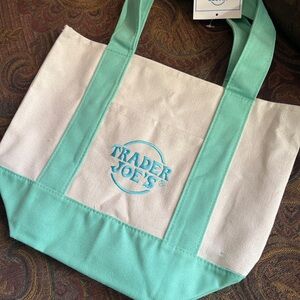 Green and White Trader Joe’s Tote Bag